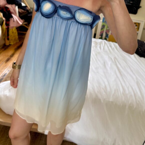 Alice + Olivia Blue and White Floral Dress, Size Small - Picture 1 of 2